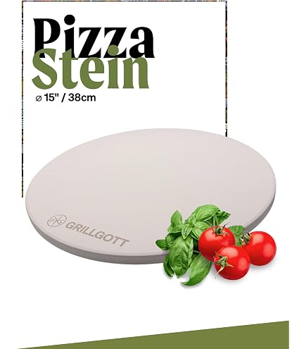 RITTRO - Pierre à Pizza Ronde En Cordiérite Blanche Crème | Pour Four, Barbecue, Cuisson De Pizzas, Steaks Et Pains – 26,8 Cm
