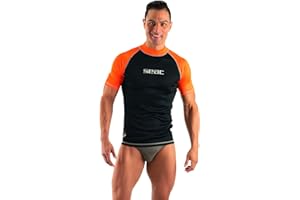 SEAC T-Sun Short Man, Maglia Protettiva Rash Guard per Snorkeling e Nuoto Anti UV Uomo