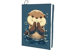 CRASPIRE Copertina per Libri Elasticizzata con Motivo A Lontra Lavabile e Riutilizzabile Protettiva per Libri Fino A 9 x 11 Pollice Elastica per Quaderni Adatta alla Maggior Parte dei Libri di Testo