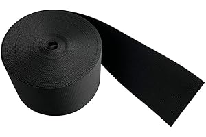 On1shelf Correa de nailon negro de polipropileno resistente de 100 mm de ancho, 10 m (100 mm)