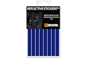 B REFLECTIVE 3M® Lines™ Kit Strisce Riflettenti, Multi Supporto: Bicicletta, Scooter, Monopattino Elettrico, Tutti i caschi, Tecnologia 3M, 1x15 cm, Blu Scuro