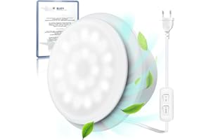 SLUELI 100mm Vortice Aspirazione Bagno con Luce, Potente Ventola Bagno con Interruttore, 60 Lumen, ≤34dBBassi Rumori, Installazione Facile su Finestre Soffitti Pareti Ideale per Bagni Cucine Garage