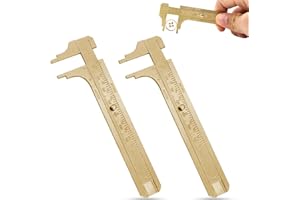FSWWSF Messing Messschieber Klein 2 StüCke Schieblehre Analog HochpräZises Vernier Caliper AnreißMessschieber FüR Haushalt Und Holzbearbeitung,Industriemessungen (Doppelskala 0-100mm)