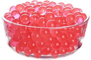 TUMYBCC Perles d'eau - 6000 Pièces Décoratives - 50 g Billes Hydrogel Water Beads pour Remplissage de Vase Perles Flottantes Fabrication de Bougies Centre Table de Mariage Arrangement Floral - Rouge