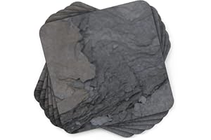 Portmeirion Home & Gifts Pimpernel Midnight Slate Lot de 6 Dessous de Verre 10,5 x 10,5 cm