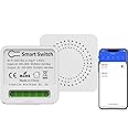 UanTii Tuya Mini Smart Switch Module Wifi Switch Breaker 16A 2Way Control Smart Life Voice Control Works with Alexa Alice Google(Wifi 16A)