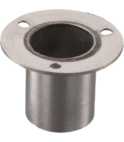 Bride Murale Inox Pour Tube Rond - Fixation Solide Avec Vis, Diamètre 22 Mm, Finition Polie Argent