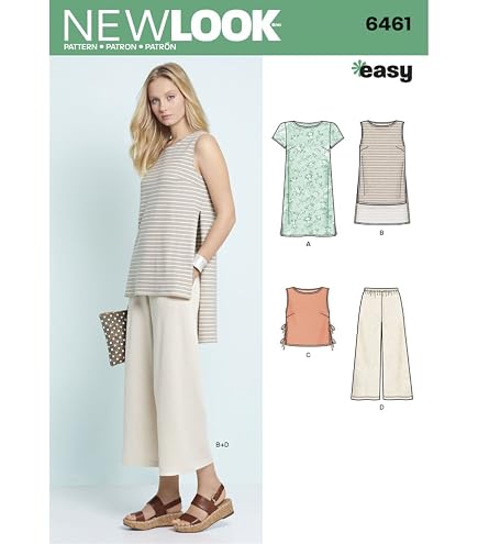 Butterick Patron B5655 - Haut/Robe/Pantalon Femme Tailles 46-52 - Style Ample Et Confortable
