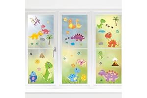 JOFONY Dinosaurier-Fensteraufkleber,Fensterdekoration,Aufkleber für Kinder und Kleinkinder,Partygeschenke