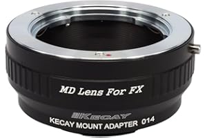 KECAY Anillo Adaptador de Objetivos Minolta MD MC para Cámaras Fujifilm FX-Monte Fuji FX X-Pro1 X-E1 X-E2 X-A1 X-M1 X-T1 X-T10 - Adaptador Lentes Minolta MD MC para Fujifilm FX MD-FX