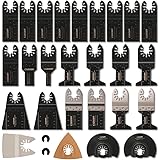 Saw Blade Set, CGBOOM 28 Pieces Multi-Tool Accessories Oscillating Saw Blade Set Mixing Blade Multifunctional Tool Oscillatin