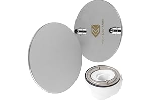 Edelstahl Abdeckhaube für Duschabfluss, Ø 112 mm, kompatibel mit Viega Tempoplex Ablaufgarnitur Bj. 2001-2006, ersetzt Modell 6958.99, für Duschwanne mit zwei Schrauben Ablaufloch, Deckel Dusche