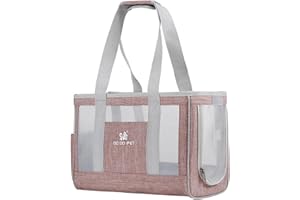 OHMILL Breathable Soft Sided Pet Carriers Bag Portable Pet Travel Carrying Handbag Foldable Pet Bag Airline Approved with Shoulder Strap for Medium Puppy Cats Rabbit Small Animals Transport Carrier Bags