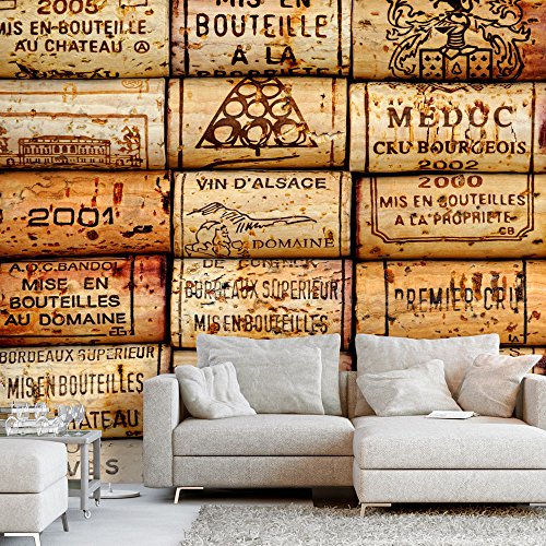 FOTOTAPETE 400x280 cm - VLIES TAPETE PREMIUM - PROFI QUALITÄT - Top moderne Wanddeko - Riesen Wandbild - Top Design Tapete - Neue exklusive Edition mit noch besser Druckauflösung - Deutsches Premium Vlies - Korken Wein j-B-0021-a-a