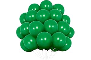 Eitolo Dark Green Balloons, 50 Pcs Balloon Pack 10 Inch Deep Green Balloon, Matte Latex Balloons for Hunter Green Theme Graduation Birthday Party Proposal Wedding Baby Shower Anniversary Decoration