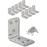 L K&ouml;şebent Mobilya Duvara Sabitleme Aparatı, 45x45x30 mm, 2 mm Kalınlık, Vidalı, 10 Adet