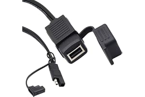 GELRHONR SAE to USB Adapter Cable, Motorcycle USB Charger SAE Quick Disconnect Waterproof 12-36CM for Phone, Tablet, GPS - 5V 2.1A