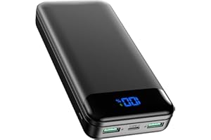 Enerwow Batterie Externe, 27000mAh Power Bank PD 30W Charge Rapide Portable Chargeur, USB C(Entrée&Sortie) Powerbank Compatible avec iPhone 16 15 14 13 Pro Max, Samsung, Tablettes, Etc.
