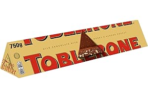 Toblerone Milk Chocolate Bar, Swiss Chocolate with Honey and Almond Nougat, Made with Swiss Milk, Christmas Treat for Gifting, or Sharing, 750 g (Pack of 1)