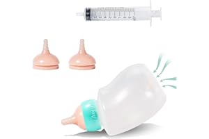 Bubble milk bowl Doggiema Puppy Feeder Biberon, Mamelon en Silicone et seringues pour Toutes Les Races de Chiots et Autres Animaux