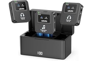 LEKATO In-ear Monitor, sistema In-ear Monitor professionale 2.4G wireless con custodia di ricarica, sistema IEM stereo per studi e prove di band