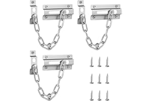 LFCFBH 3PCS Door Chains for Front Door, Nickel Plated Anti-Theft Door Security Chain Lock