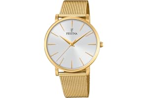 Festina Orologio Analogico Quarzo Donna con Cinturino in Acciaio Inox F20476/1