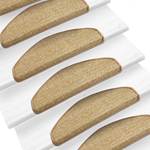 Sisal – Stufenmatte in 2 Größen, MA natur, gewebt in natürlicher, schöner Sisalstruktur,eingepresster Treppenwinkel für sicheren Halt, wohnlichen Farben und rutschsicher für Mensch und Tier - 2