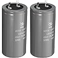 PATIKIL Motor Start Capacitor, 2 Pcs 450uf 300V 50/60Hz CD60 Running Capacitor for Air Conditioners, Electric Motor Starts