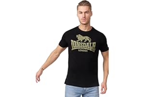 Lonsdale London Logo Hombre Camiseta Negro Regular