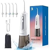 RENPHO Ak&uuml;l&uuml; Diş Duşu, 300ML Taşınabilir Suya Dayanıklı USB Şarj Edilebilir Dental Oral Irrigator, DIY ile 4 Mod, 5 Jet U&ccedil;, S