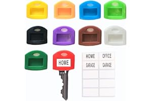 BSDYCL Key Covers with Labels Easy Identification Key Caps 10 Piece Set Fun and Functional Key Cover Caps Make Your Keys Stand Out Never Lose Your Keys Again Perfect for Home or Office