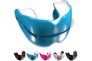 BY DR KNOX Dr Knox's Gum Shield Adult Youth & Junior Premium Boil & Bite for Contact Sports Including: Mouth Guard Boxing, MMA, Gum Shield Rugby, Football, Lacrosse, Hockey, Karate & Martial Arts Mouthguard