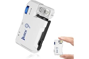 WUBEN G5 Rechargeable EDC Flashlight, 400 Lumens Dual Light Sources Mini Flashlight with RGB Light, Portable Flat Pocket Flashlights, Magnetic Keychain Flashlight