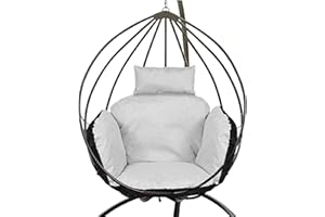 GARDEN KING ROYAL REST Hängesessel-Kissen Sitzkissen mit Rücken Kopfstütze Ei-Schaukelkissen Hängeschaukel Polsterauflage Pflegeleicht Wasserfest
