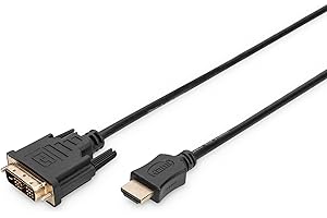 DIGITUS Assmann AK-330300-030-S - Cable de HDMI a DVI-D (18+1 pines, 2 m), color negro