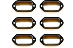 Dream Lighting 12V Black Oval Waterproof LED Courtesy Lighting, Step/Stair/Deck Lights for RV, Marine, Boat, Surface Mount 0.1 Watts Warm White, Pack of 6