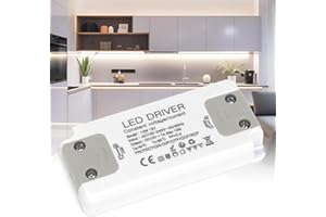KSIBNW 12V LED Driver 12W 1A, LED Transformer Power Supply 240V AC to 12V DC 1A Ultra Slim Quiet Power Supply Unit Constant Voltage Low Voltage Driver Adapter for DIY Light Strips, Light Bulbs