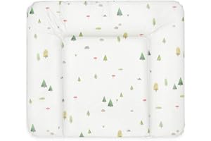 BONKY® Wickelauflage 85x72 cm - weiche Wickelunterlage - Baby Wickeltischauflage - Wasserdischt - Abwaschbar - Made in EU - 100% Oeko TEX - Wald