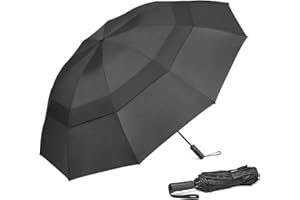 G4Free - Paraguas de golf grande de 107/117/137/157 cm, paraguas de viaje compacto e invertido, 10 varillas, resistente al viento, para lluvia, tela doble, apertura y cierre automáticos