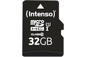 ‎INTENSO Intenso Premium microSDHC 32GB Class 10 UHS-I Speicherkarte inkl. SD-Adapter (bis zu 90 MB/s), schwarz