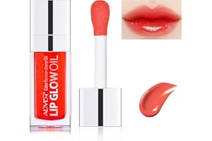 Valleylux Hydrating Lip Glow Oil Cherry, Plumping Gloss Makeup Tinted Balm Transparent Toot, Helps Brighten Dark Lips, Long Lasting & Moisturizing Non-sticky for Dry Care 6ml (#04)