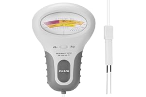 Testeur de qualité de l'eau, Weytoll 2 en 1 PH Testeur de compteur de chlore, dispositif de mesure de la qualité de l'eau de chlore CL2 pour aquariums de piscine