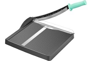 KASADIN A4 Massicot Coupe Papier Manuel avec Protection de Sécurité et Verrouillage de lame, Cisaille Guillotine pour Papier Photos Carton, Professionnel Coupe Papier Cutter Capacité 16 Feuilles, Gris