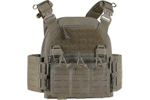 VOTAGOO Taktische Weste für Herren - Militär Plattenträger, Atmungsaktive Paintball Brustschützer, Plate Carrier