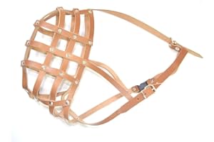 L&J Pets Uk Muselière en cuir léger pour chien bouledogue anglais et autres chiens avec museau court