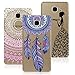 Produktbild VertTek 3 in 1 Weich Silikon Tansparent Hülle für Samsung Galaxy A3 2016 Durchsichtig Schutzhülle Case Ultradünnen Leichtgewichtt Edui Elegant Malerei Muster Handy Tasche Schutzhülle Transparent Clear Protective Cover ( Rosa Mandala + Blau Dreamcatcher + Schwarz Mädchen )