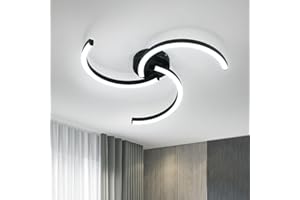 Dorlink Plafoniera LED Soffitto Moderna, Lampada da Soffitto LED 24W 52CM, Elicoide Lampadario per Soggiorno, Camera da letto, Sala da Pranzo, Luce Bianca 6500K