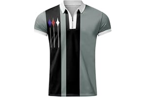 LAOSU Polo Homme Manches Courtes Vintage Casual Col Zippe Tops Pas Cher Mode Hauts Golf Beau Décontractés Confort Streetwear Grande Taille T-Shirt Printemps Été Tee Shirt Tendance Imprimé Chic