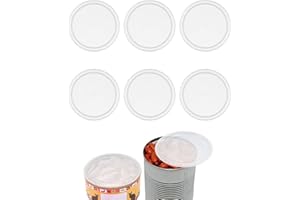 JUKOTA 6Pcs tapas para latas, tapas plástico de 75 mm, Universales cierre lavable para latas de 800 g, tapas transparentes para comida para gatos, comida para perros, almacenamiento de alimentos